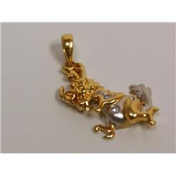 18Kt Diamonds Dragon Hand Made Pendant