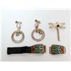 Image 1 : Sterling Silver Watch Tips, Dragon Fly, Earrings