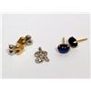 Image 1 : AAA Blue Star Sapphire earrings, Initial R Pendant