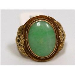AAA Green Apple Jade Hand Made Ladies Ring