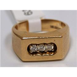 3 Diamonds Heavy Hand Made Ring