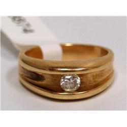 1/4 Diamond Solitaire Hand Made Heavy Ring