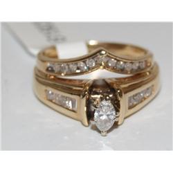 10K Gold & Diamonds Wedding Set