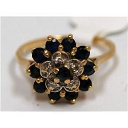14K Gold With Sapphires & Diamonds