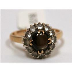 18Kt AAA Star Sapphire & White Topaz Hand Made Lad