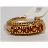 Image 1 : AAA Deep Yellow Citrine Hand Carved Ladies Ring