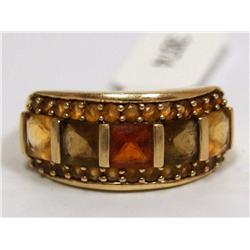 AAA Citrine, Smokey Quartz & Amber Ladies Ring