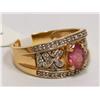 Image 1 : AAA Pink Sapphire & Diamonds Ladies Ring
