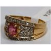 Image 2 : AAA Pink Sapphire & Diamonds Ladies Ring