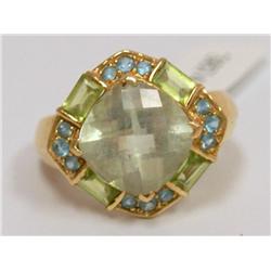 AAA Green Chromozite, Peridot & Blue Topaz Ladies