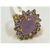 Image 1 : AAA Lavender Jade & Tanzanite Ladies Ring