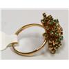 Image 2 : 14K Gold Dinner Ring With Emeralds