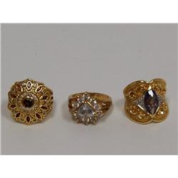 18K Gold Over Sterling Rings (times the Money)