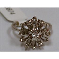 1.00Ctw Diamonds Cluster Design Hand Made Ladies R