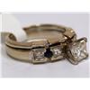 Image 2 : 2.00Ctw Diamonds Princess Cut & Sapphire Ladies Ri