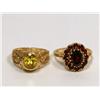 Image 1 : AAA Yellow Citrine & Garnet Ring