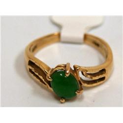 AAA Deep Green Jade Vintage Ladies Ring