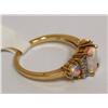 Image 2 : AAA Australian Fire Opal & Diamonds Ladies Ring