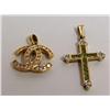 Image 1 : Diamonds Chanel Pendant & Peridot Diamonds Cross P