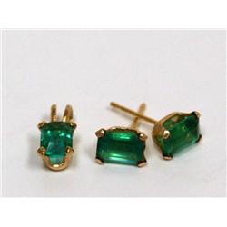 AAA Chatham Emerald Ladies Pendant & Earrings