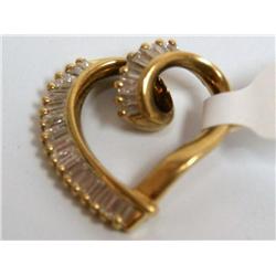 1.00Ctw Diamonds Baguettes Heart Design Ladies Pen