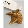 Image 1 : Diamond Eagle Head Hand Carved Pendant