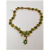 Image 1 : 18K GF Necklace With CZ & Tourmaline