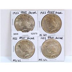 1922 Peace Silver Dollars (Times the Money)