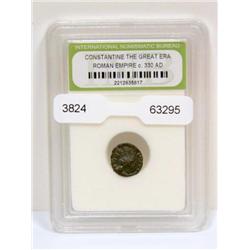 Roman Empire Coin C. 330 AD Constantine Era