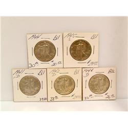 Uncirculated Silver Walking Liberty Halves