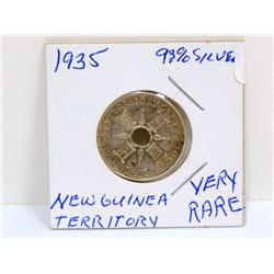 1935 Silver New Guinea Territory XF One Schilling