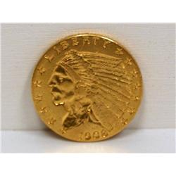 1908 $2.50 Gold Coin 4.2g