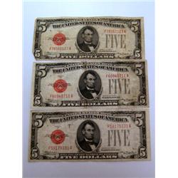 1928-C $5 US Notes Choice (Times the Money)