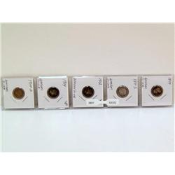Barber Dimes 1899, 1911-S, 1912, 1914, 1914-D