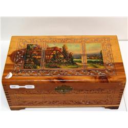 Antique Jewelry Box with Coins and Medals