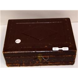 Old Jewelry Box w/Hundreds of American & Foreign C