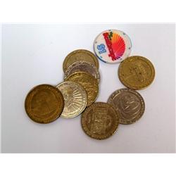 Lot Of 9 $1 Gaming tokens
