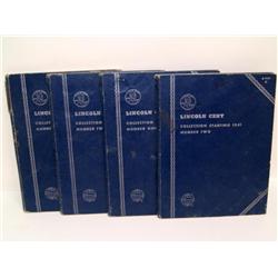 2 Sets Lincoln Cent Books From 1909-- late 1960's