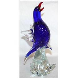 Lead Crystal Bird Statue 11" Tall