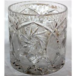 Vintage Hand Cut & Etched Crystal Bowl