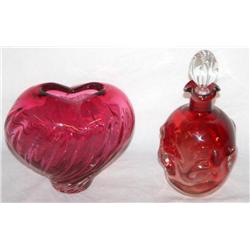 Lot of 2 Collectibles-- 1 Vase & 1 Decanter