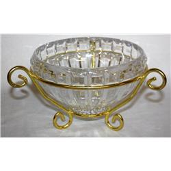 Crystal Bowl and Holder
