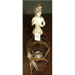 Antique Fulper Bisque Doll Lamp