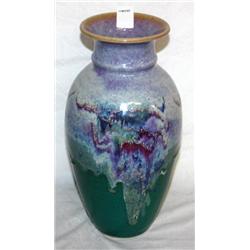 Liquid Designed Pottery Vase 13" Tall
