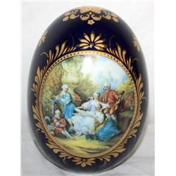 Large Limoges Decorated Egg
