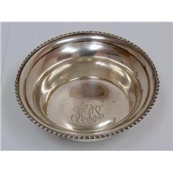 Sterling Silver Footed Towel Nut Bowl