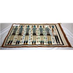 Authentic Navajo Hand Woven Yei Figural Rug