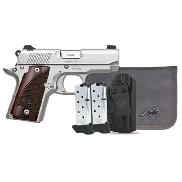 KIMBER MICRO9 9MM 7RD STS/RSWD BNDL