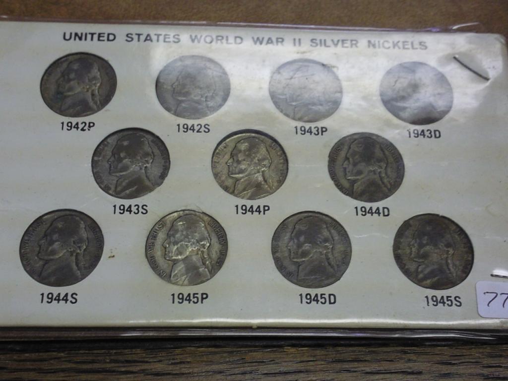 194245 Jefferson Silver War Nickel Set 35 Silver