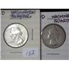 1959-D And 1960-D Silver Washington Quarters (AU)